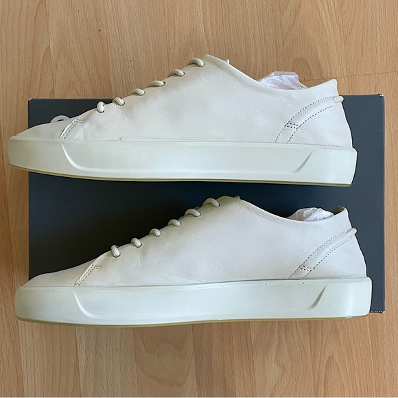 NEW ECCO Soft 8 Comfort 100% Leather Sneaker, Shadow White Off White Size 9, NIB - Picture 14 of 15